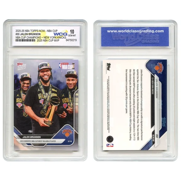 2025-26 NBA Topps Card #88 Jalen Brunson Emirates NBA Cup MVP - Knicks - GM 10