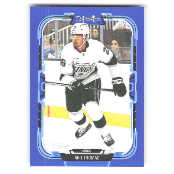 2025-26 O-Pee-Chee Blue Border #152 Akil Thomas Los Angeles Kings  NHL Hockey Trading Card