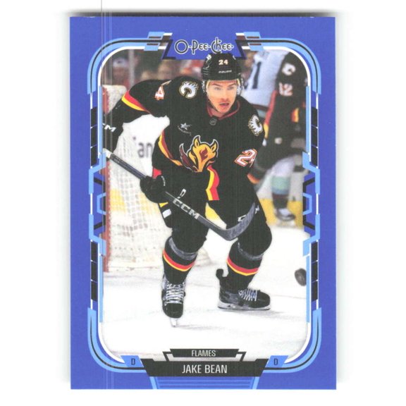 2025-26 O-Pee-Chee Blue Border #238 Jake Bean Calgary Flames NHL Hockey Trading Card