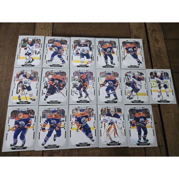 2025-26 O-Pee-Chee OPC Edmonton Oilers Base No SP Team Set (See Scan for players included) All Cards Pack Fresh, Hand Collated,