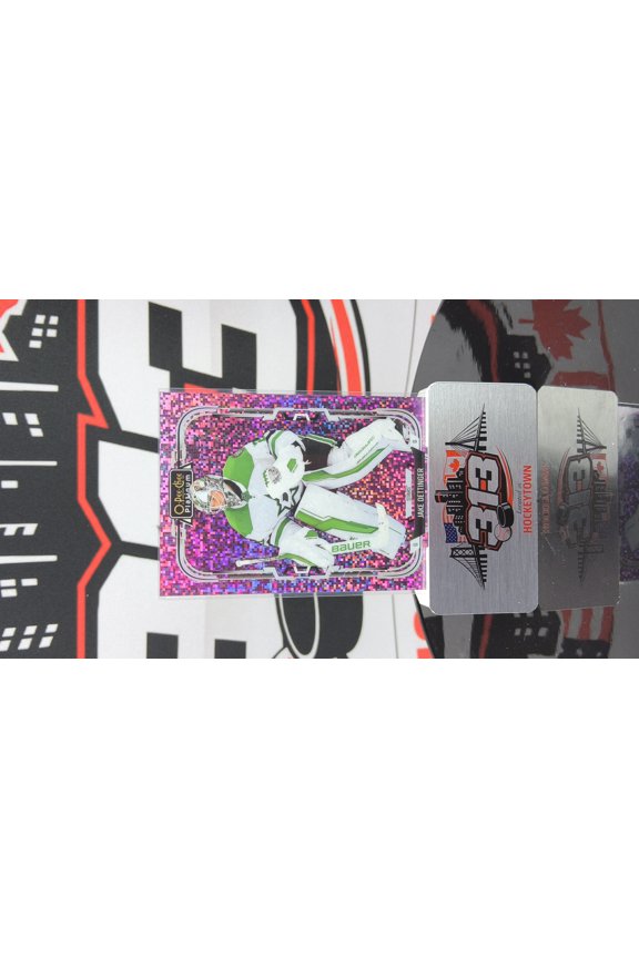 2025-26 O-Pee-Chee OPC Platinum Jake Oettinger #196 Violet Pixels /299