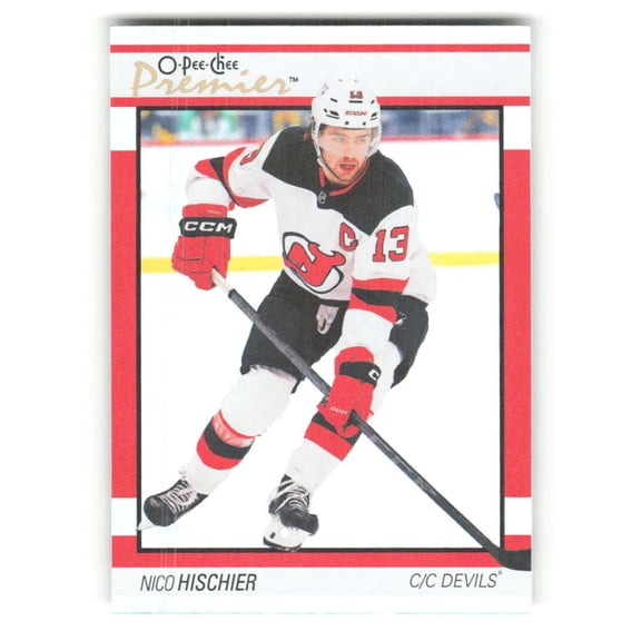 2025-26 O-Pee-Chee OPC Premier #P-4 Nico Hischier New Jersey Devils NHL Hockey Trading Card