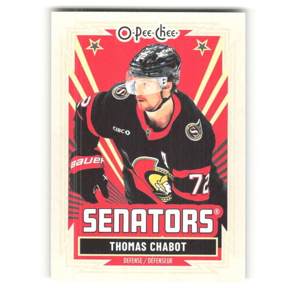 2025-26 O-Pee-Chee Retro #164 Thomas Chabot Ottawa Senators NHL Hockey Trading Card