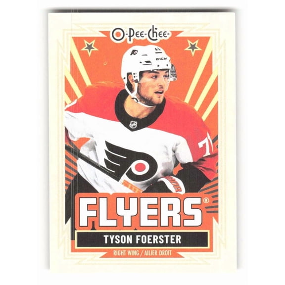 2025-26 O-Pee-Chee Retro #471 Tyson Foerster Philadelphia Flyers  NHL Hockey Trading Card