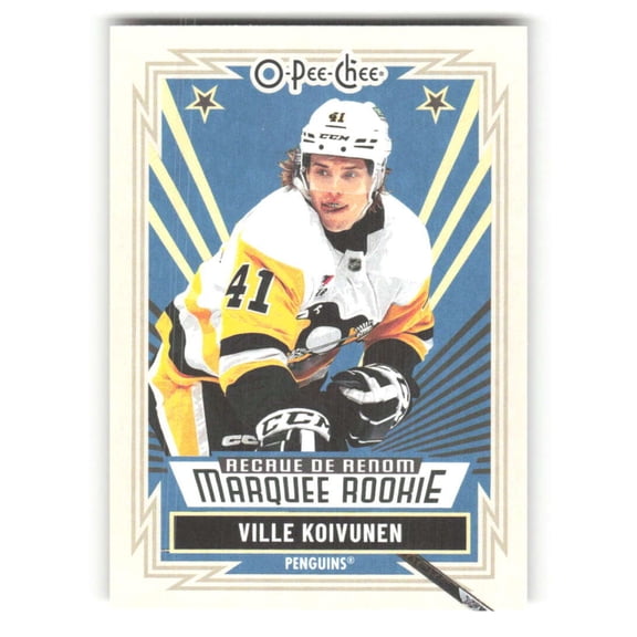 2025-26 O-Pee-Chee Retro #559 Ville Koivunen Marquee Rookie RC Rookie Pittsburgh Penguins NHL Hockey Trading Card