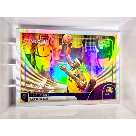 2025-26 Panini Topps NBA Hoops Highlights Pascal Siakam Highlights Indiana Pacers Basketball Card Indiana Pacers NBA Basketball Trading Card