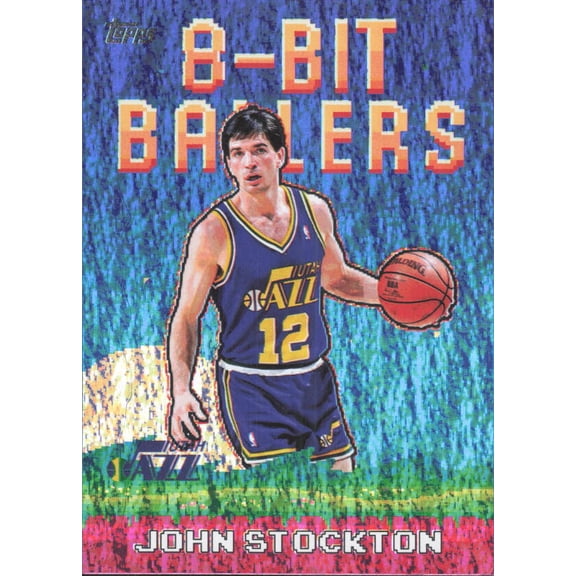 2025-26 TOPPS 8-BIT BALLERS HOLO FOIL #8B-24 JOHN STOCKTON UTAH JAZZ