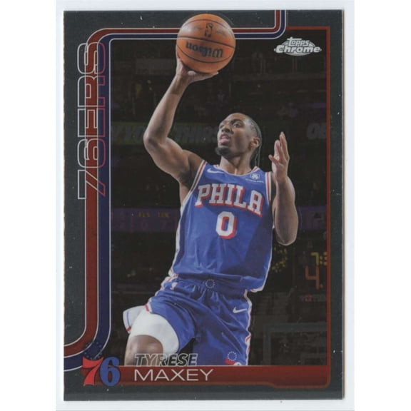 2025-26 TOPPS CHROME #185 TYRESE MAXEY PHILADELPHIA 76ERS