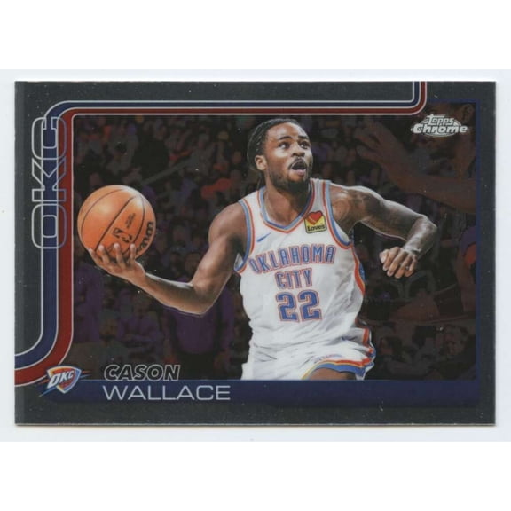 2025-26 TOPPS CHROME #191 CASON WALLACE OKLAHOMA CITY THUNDER