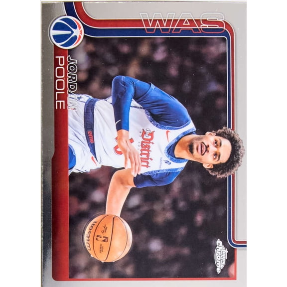 2025-26 TOPPS CHROME #207 JORDAN POOLE WASHINGTON WIZARDS