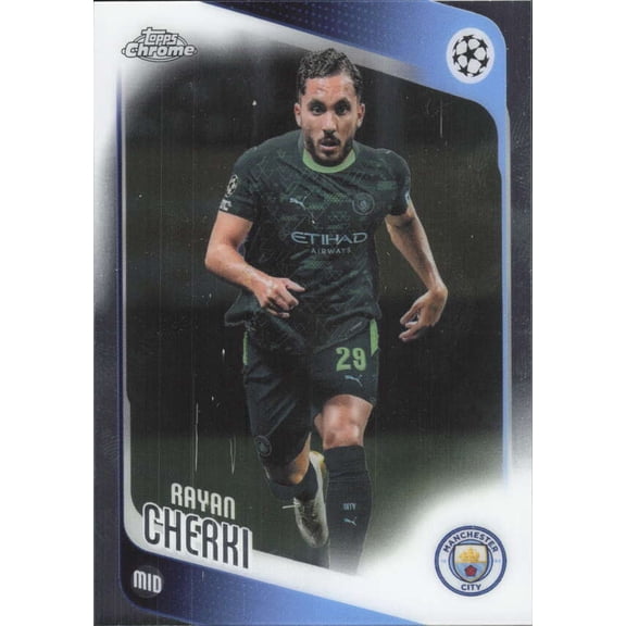 2025-26 TOPPS CHROME UEFA CLUB COMPETITIONS #1 RAYAN CHERKI MANCHESTER CITY