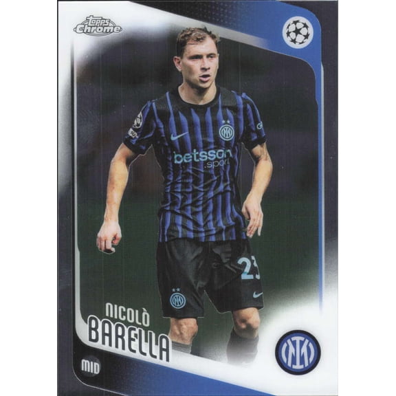 2025-26 TOPPS CHROME UEFA CLUB COMPETITIONS #108 NICOLO BARELLA FC INTERNAZIONALE MILANO
