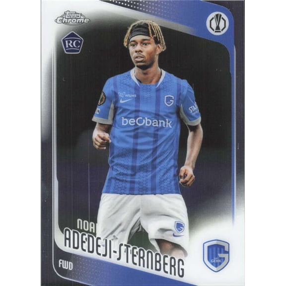 2025-26 TOPPS CHROME UEFA CLUB COMPETITIONS #122 NOAH ADEDEJI-STERNBERG RC KRC GENK