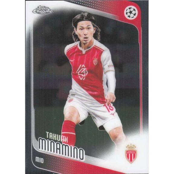 2025-26 TOPPS CHROME UEFA CLUB COMPETITIONS #123 TAKUMI MINAMINO AS MONACO