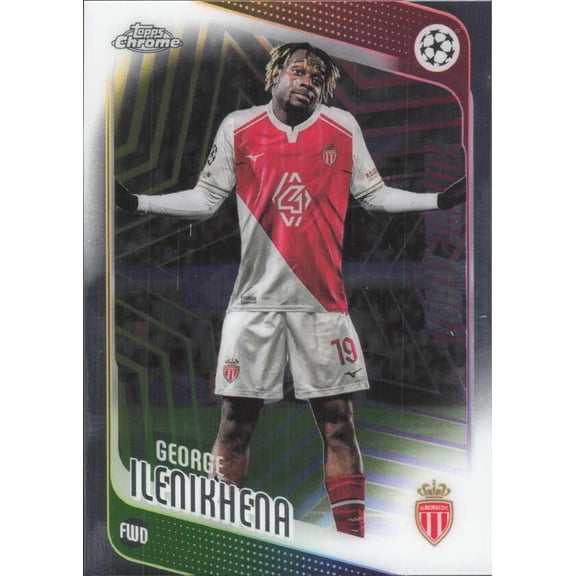 2025-26 TOPPS CHROME UEFA CLUB COMPETITIONS #129 GEORGE ILENIKHENA AS MONACO FS