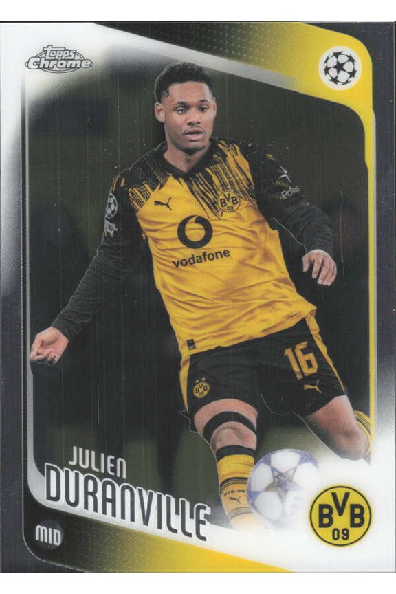 2025-26 TOPPS CHROME UEFA CLUB COMPETITIONS #25 JULIEN DURANVILLE BORUSSIA DORTMUND