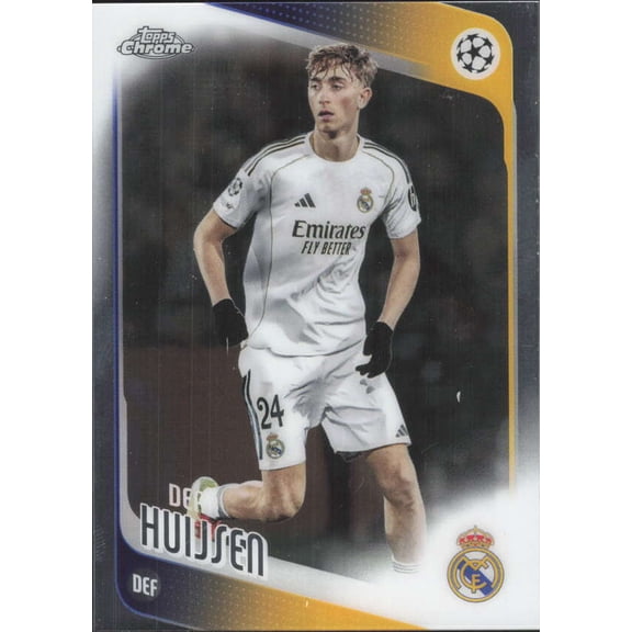 2025-26 TOPPS CHROME UEFA CLUB COMPETITIONS #39 DEAN HUIJSEN REAL MADRID C.F.