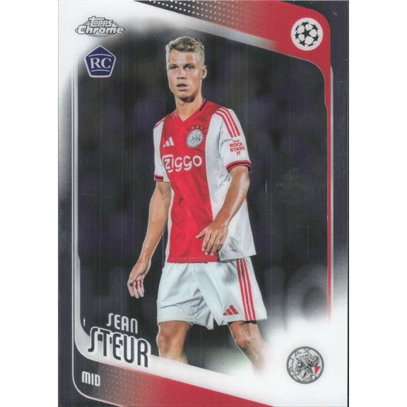 2025-26 TOPPS CHROME UEFA CLUB COMPETITIONS #43 SEAN STEUR RC AFC AJAX
