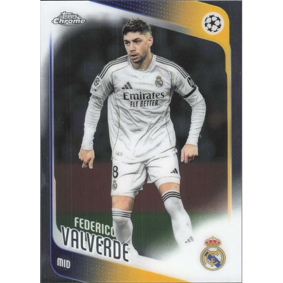 2025-26 TOPPS CHROME UEFA CLUB COMPETITIONS #65 FEDERICO VALVERDE REAL MADRID C.F.