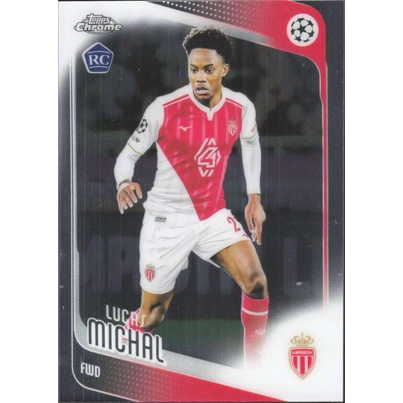 2025-26 TOPPS CHROME UEFA CLUB COMPETITIONS #94 LUCAS MICHAL RC AS MONACO