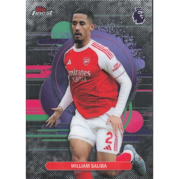 2025-26 TOPPS FINEST PREMIER LEAGUE #112 WILLIAM SALIBA UNCOMMON ARSENAL