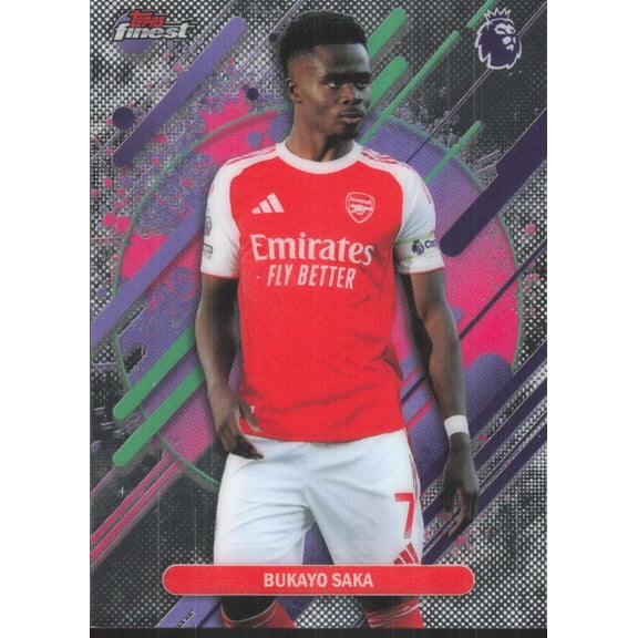 2025-26 TOPPS FINEST PREMIER LEAGUE #207 BUKAYO SAKA RARE ARSENAL