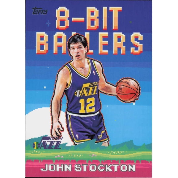 2025-26 TOPPS FLAGSHIP 8-BIT BALLERS #8B-24 JOHN STOCKTON UTAH JAZZ