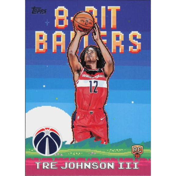 2025-26 TOPPS FLAGSHIP 8-BIT BALLERS #8B-36 TRE JOHNSON III RC WASHINGTON WIZARDS