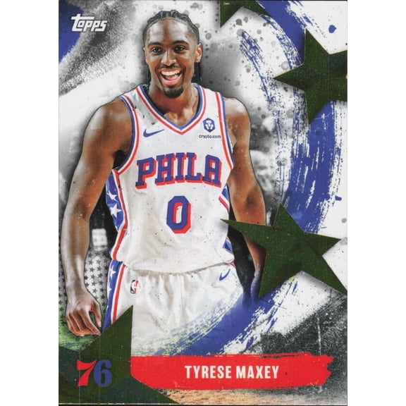 2025-26 TOPPS FLAGSHIP STARS OF THE NBA #SA-27 TYRESE MAXEY PHILADELPHIA 76ERS