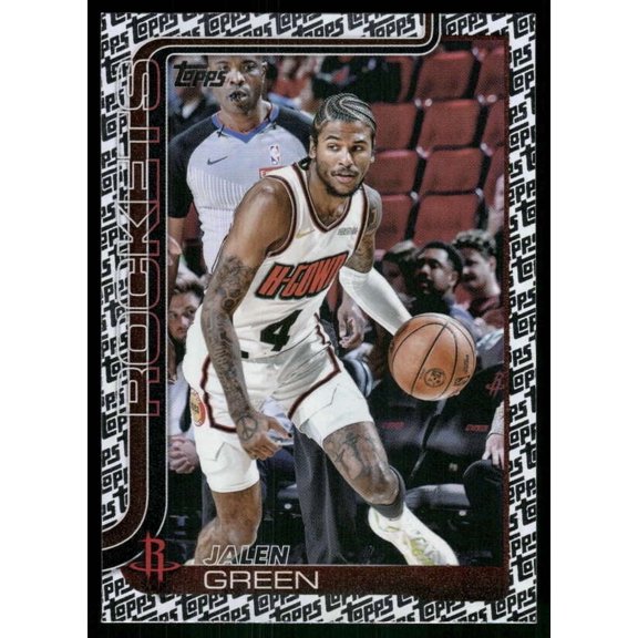 2025-26 TOPPS FLAGSHIP TOPPS FOIL PATTERN #175 JALEN GREEN HOUSTON ROCKETS