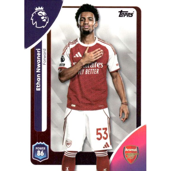 2025-26 TOPPS PREMIER LEAGUE #11 ETHAN NWANERI ARSENAL
