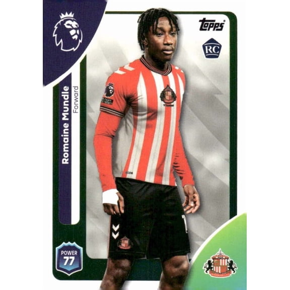 2025-26 TOPPS PREMIER LEAGUE #354 ROMAINE MUNDLE RC SUNDERLAND