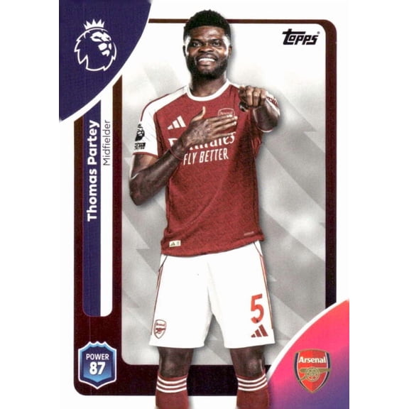 2025-26 TOPPS PREMIER LEAGUE #7 THOMAS PARTEY ARSENAL