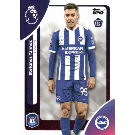 2025-26 TOPPS PREMIER LEAGUE #84 STEFANOS TZIMAS RC BRIGHTON & HOVE ALBION