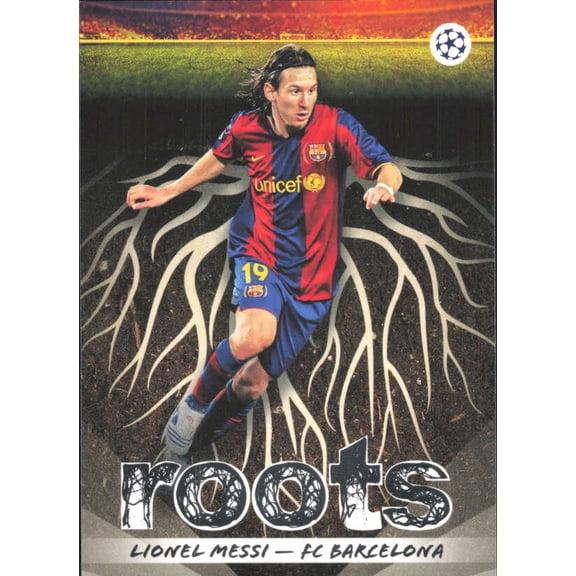 2025-26 TOPPS UEFA CLUB COMPETITIONS ROOTS #RT-15 LIONEL MESSI FC BARCELONA