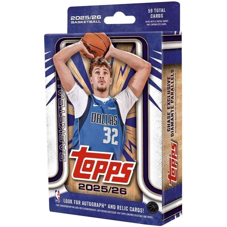 Topps, NBA Basketball Trading Card Hanger Box, 2025-2026, 59 Cards