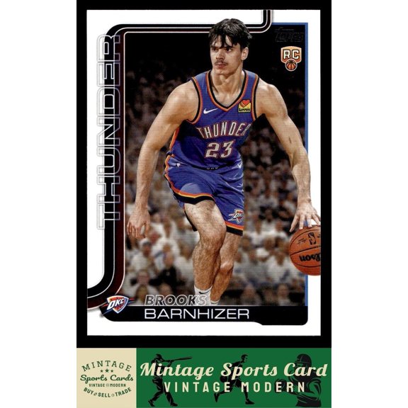 2025-26 Topps Brooks Barnhizer #245 RC Oklahoma City Thunder Basketball Card