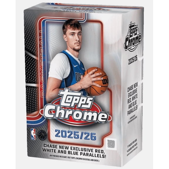 2025-26 Topps Chrome Basketball Factory Sealed Blaster Box 7 Packs