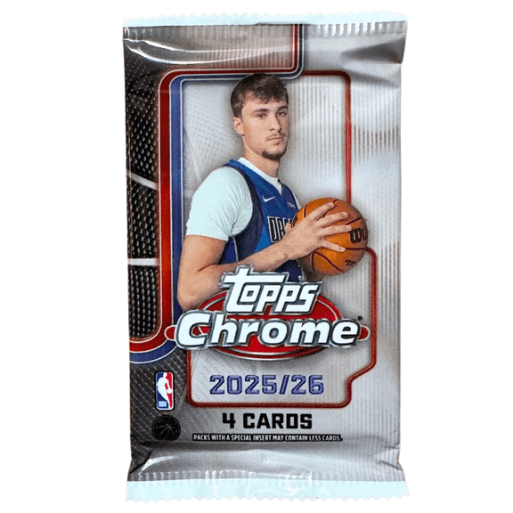 2025/26 Topps Chrome Basketball Value Pack, 4 Cards Each