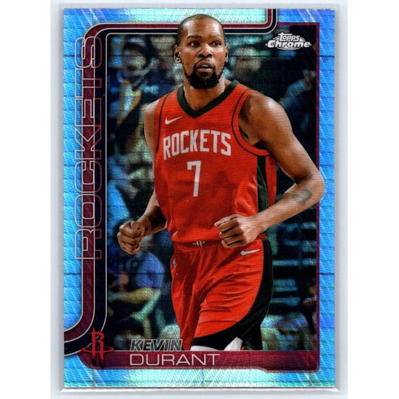 2025-26 Topps Chrome Kevin Durant Houston Rockets #155 Prism Refractor Basketball Card