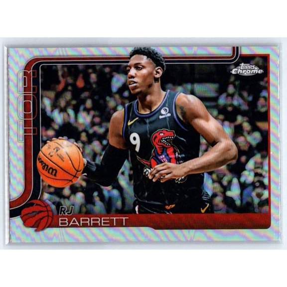 2025-26 Topps Chrome Refractor #225 RJ Barrett Toronto Raptors Basketball Card