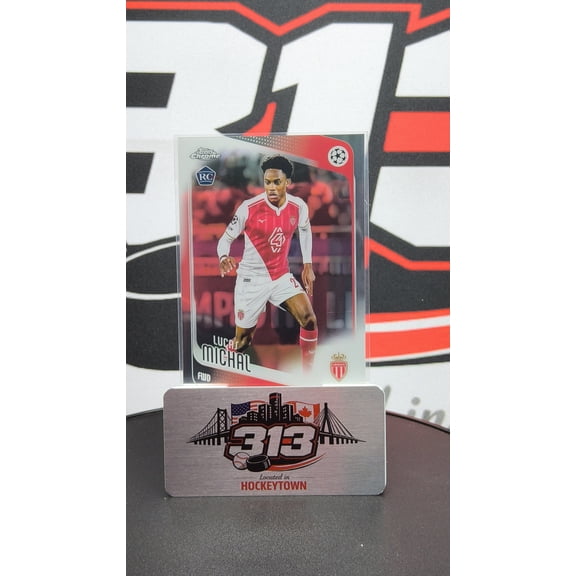 2025-26 Topps Chrome UEFA Club Competitions Lucas Michal AS Monaco RC #94 Soccer Card