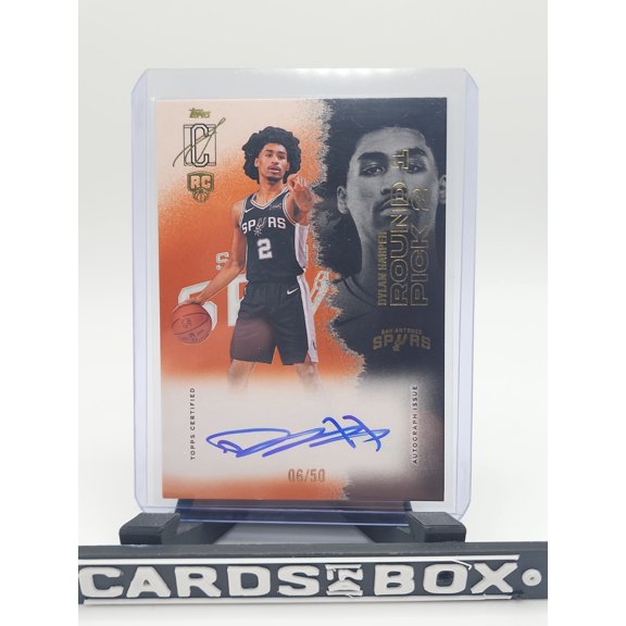 2025-26 Topps Dylan Harper Orange Rookie Autograph NBA Trading Card #50 Spurs