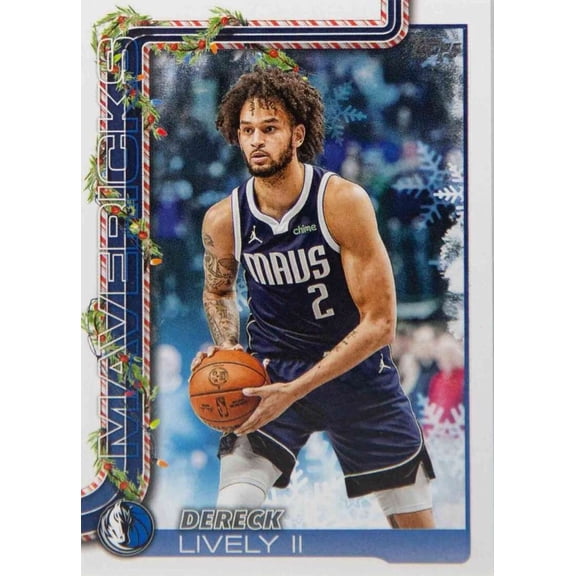 2025-26 Topps Holiday Basketball Card H139 Dereck Lively II NM-MT Mavericks Dallas Mavericks NBA Basketball Trading Card