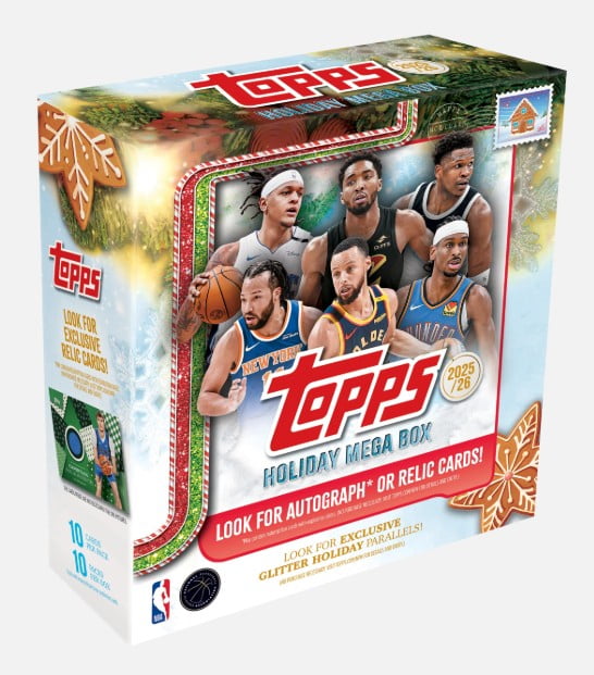 2025-26 Topps Holiday Basketball Trading Cards Mega Box