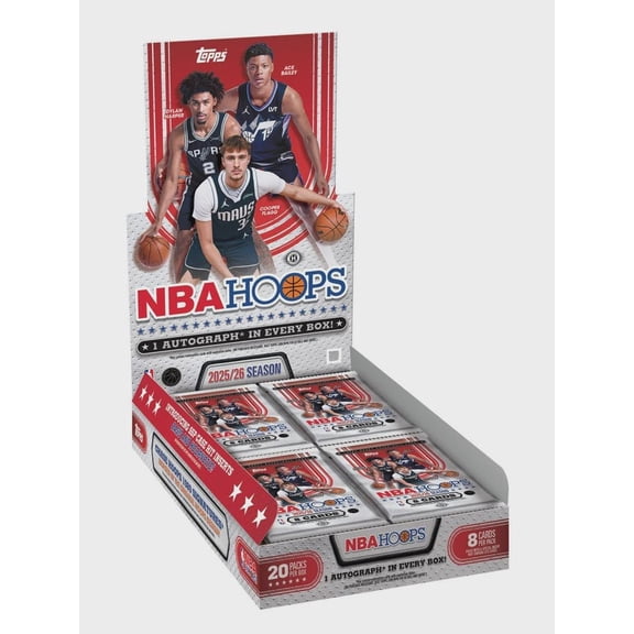 2025-26 Topps Hoops Basketball Hobby Box Cards