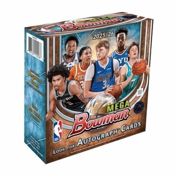 2025-26 Topps NBA Bowman Basketball Trading Card Mega Box
