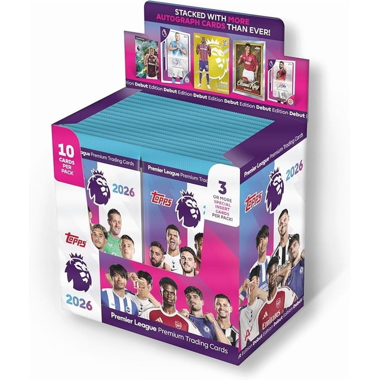 2025-26 Topps Premier League Debut Edition Cards - 28-Pack Box