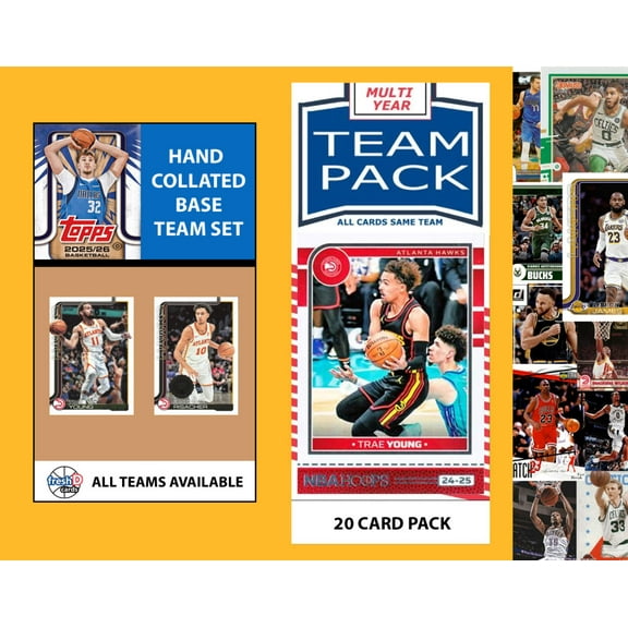 2025-26 Topps Team Set + Multiyear Pack Atlanta Hawks 2025 2024 Trae Young