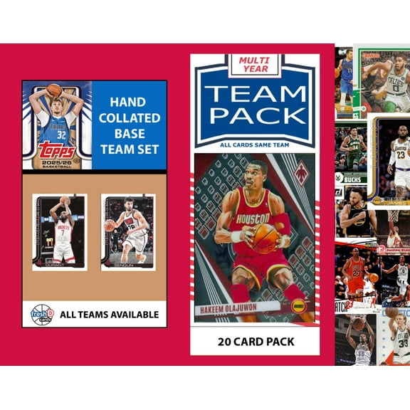 2025-26 Topps Team Set + Multiyear Pack Houston Rockets 2025 2024 Durant